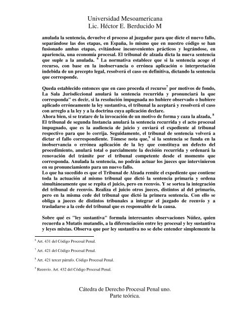 derecho a la alzada o tribunal superior.pdf - Lic. Hector E. Berducido ...