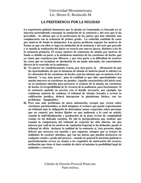 derecho a la alzada o tribunal superior.pdf - Lic. Hector E. Berducido ...