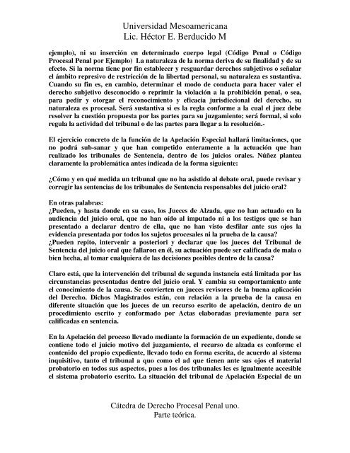 derecho a la alzada o tribunal superior.pdf - Lic. Hector E. Berducido ...