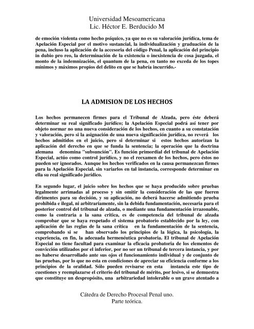 derecho a la alzada o tribunal superior.pdf - Lic. Hector E. Berducido ...