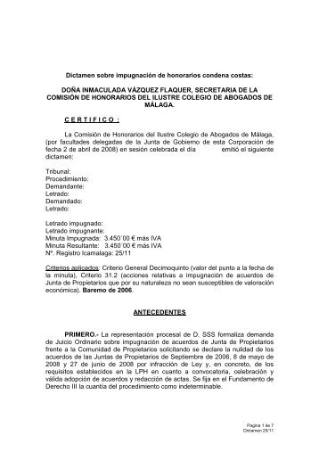 25/11 Criterio 31.2 - Colegio de Abogados de Málaga