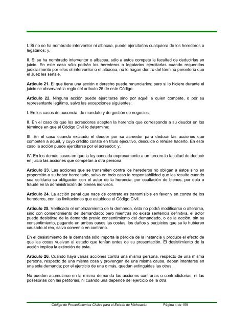 CÓDIGO DE PROCEDIMIENTOS CIVILES PARA EL ... - Michoacán