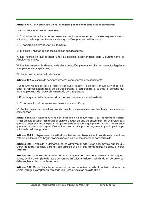 CÓDIGO DE PROCEDIMIENTOS CIVILES PARA EL ... - Michoacán