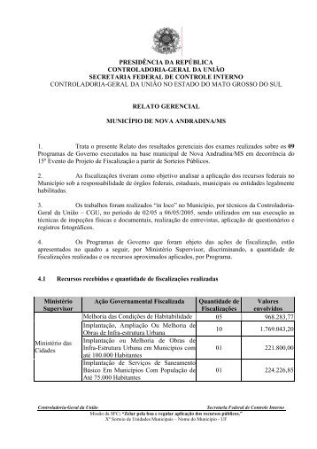 presidência da república controladoria-geral da união secretaria