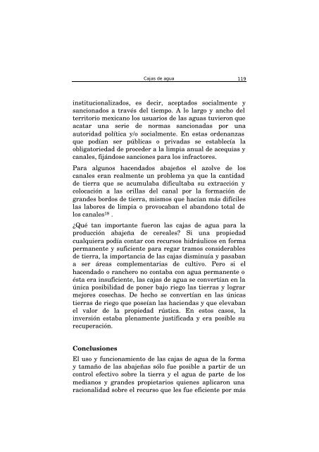 Presas, canales y cajas de agua - Organización social y Riego