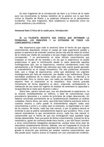 Kant. Metáfora de la paloma