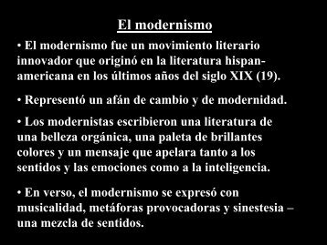 El modernismo