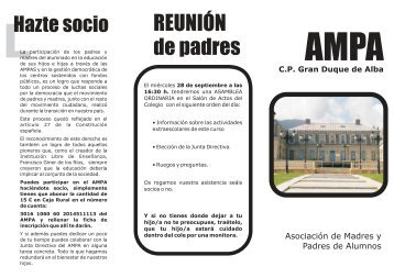 folleto ampa.cdr - CEIP Gran Duque de Alba - Junta de Castilla y León