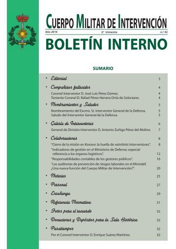 Boletín del Cuerpo Militar Intervencion nº 42 - Portal de Cultura de ...