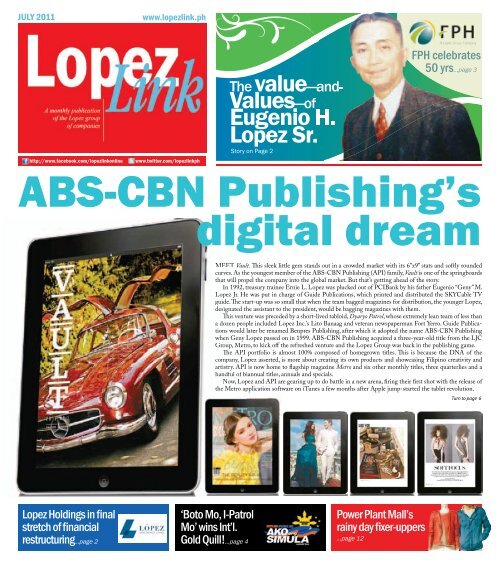 ABSCBN Publishing's Digital Dream Lopez Holdings Corporation