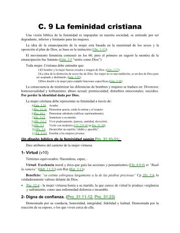 C. 9 La feminidad cristiana