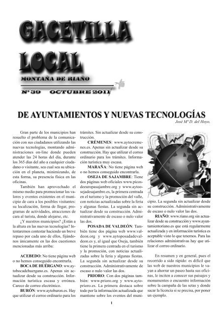 Gacetilla en .PDF - Revista Comarcal de la Montaña de Riaño