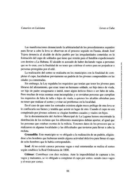 Emigración por reclutamientos. Canarios en Luisiana - Acceda ...