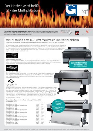 Der Herbst wird heiß! rgf - die Multiplikatoren - Ring Grafischer ...