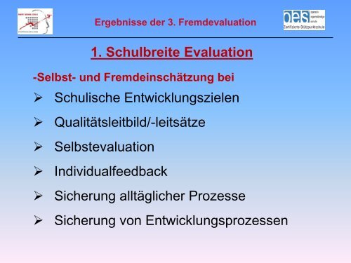 Ergebnisse der Fremdevaluation 2012 - Robert-Gerwig-Schule