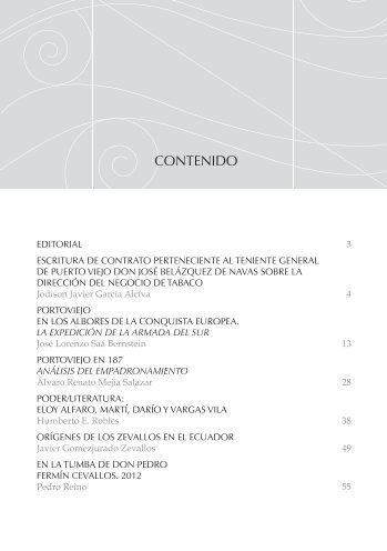 CONTENIDO - Revista Spondylus