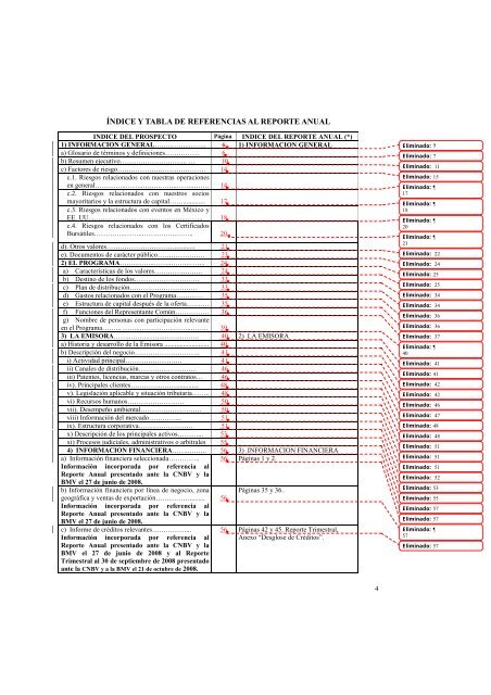 PROSPECTO PRELIMINAR - Consulta Bitácora para BMV - CNBV