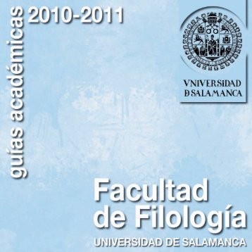 Filologia 2010-2011 - Gredos - Universidad de Salamanca
