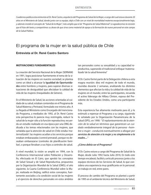 CUADERNOS - Colegio Médico de Chile