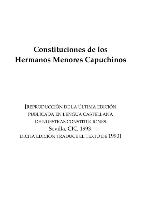 CONSTITUCIONES OFMCAP.pdf - Capuchin Friars Minor