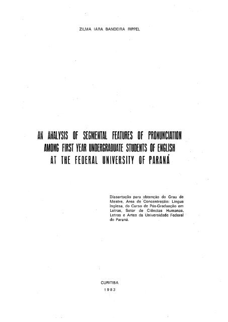 1 analysis of segmental features of pronunciation among first year ...