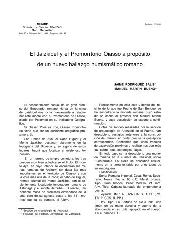 El Jaizquíbel y el promontorio Oiasso a propósito de un ... - Aranzadi