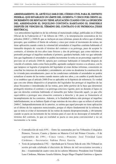 Arrendamiento El Articulo 2448 D Del Codigo Civil Para El Distrito