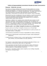 Política de Sourcing Responsable Mundial de Anheuser ... - Ambev