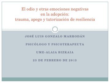 trauma, apego y tutorización de resiliencia - UME ALAIA