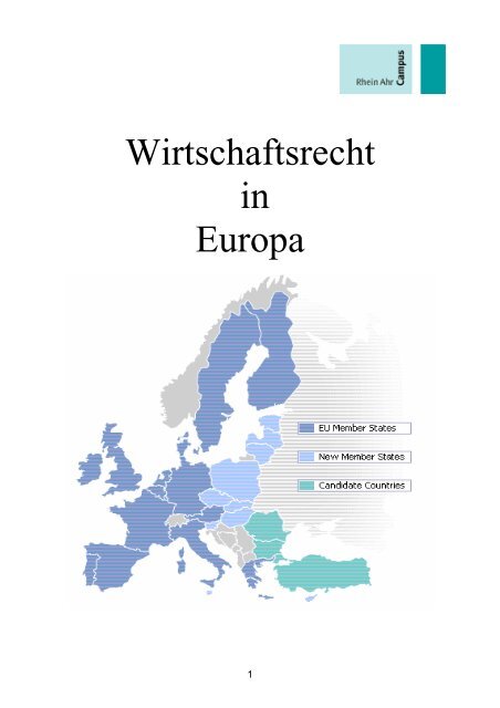 Wirtschaftsrecht in Europa - RheinAhrCampus