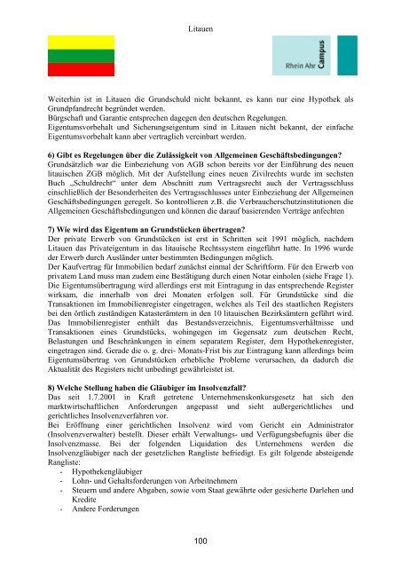 Wirtschaftsrecht in Europa - RheinAhrCampus