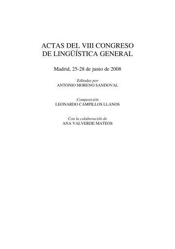 actas del viii congreso de lingüística general - Laboratorio de ...