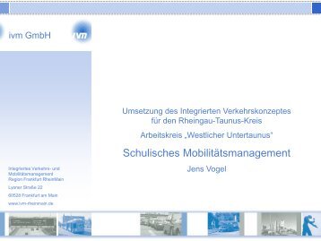 Schulisches Mobilitätsmanagement - Rheingau - Taunus - Kreis