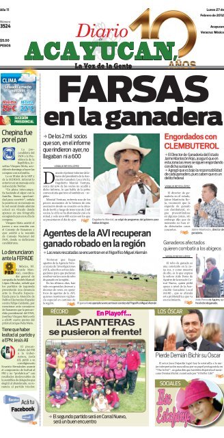 Lunes 27 de Febrero de 2012 - Diario de Acayucan