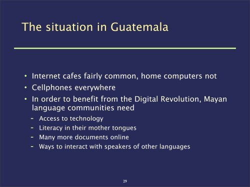 Computational Linguistics and Mayan Languages - Indiana University