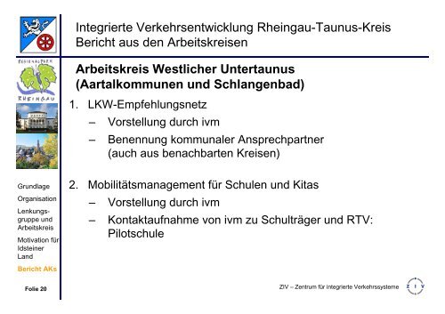 Herzlichen Willkommen zur Integrierten Verkehrsentwicklung im ...