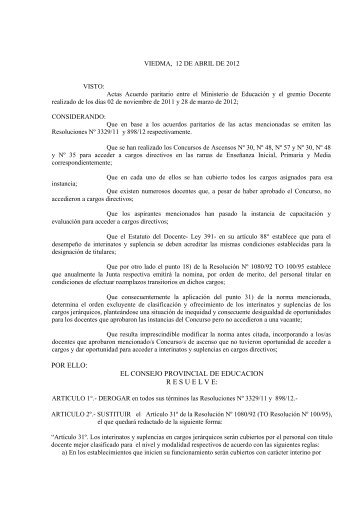Resolucion 907-12 - UnTER | Seccional Roca