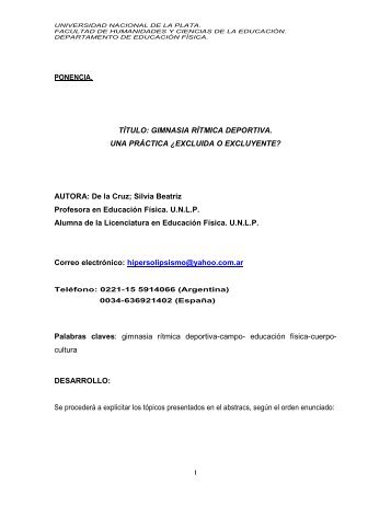 Gimnasia Rítmica Deportiva, ¿Una práctica excluida o excluyente