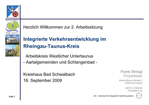 2. Arbeitssitzung am 16. September 09 - Agenda - Rheingau ...