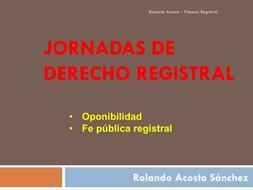 los principios registrales