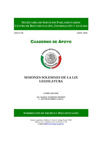 sesiones solemnes de la lix legislatura - Cámara de Diputados