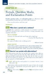 CHAPTER 22 Periods, Question Marks, and Exclamation Points