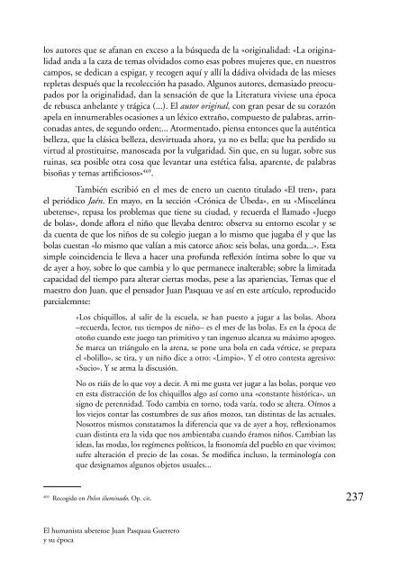 El Humanista ubetense Juan Pasquau Guerrero y su época