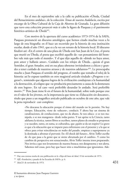 El Humanista ubetense Juan Pasquau Guerrero y su época