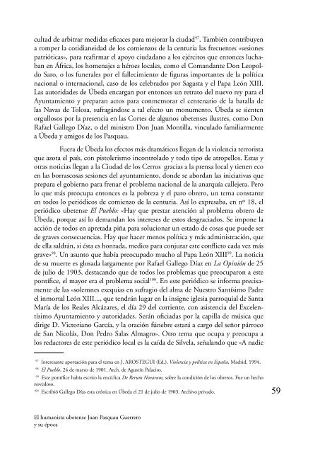 El Humanista ubetense Juan Pasquau Guerrero y su época