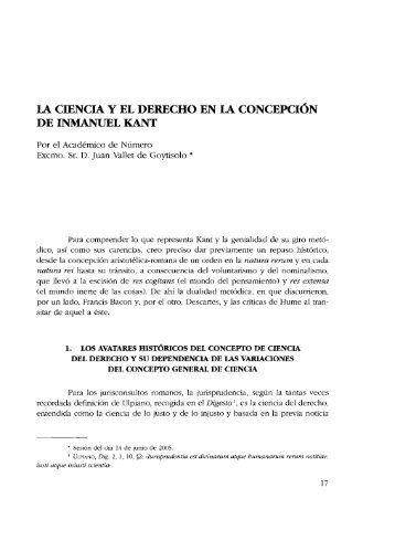 la ciencia y el derecho en la concepción de inmanuel kant