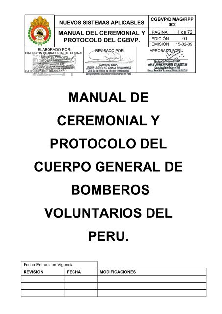 Manual del Ceremonial y Protocolo - Cuerpo General de Bomberos ...