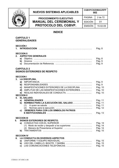 Manual del Ceremonial y Protocolo - Cuerpo General de Bomberos ...