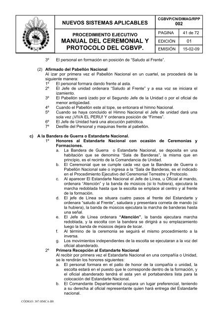 Manual del Ceremonial y Protocolo - Cuerpo General de Bomberos ...