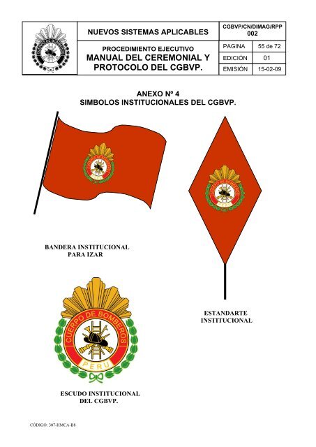 Manual del Ceremonial y Protocolo - Cuerpo General de Bomberos ...